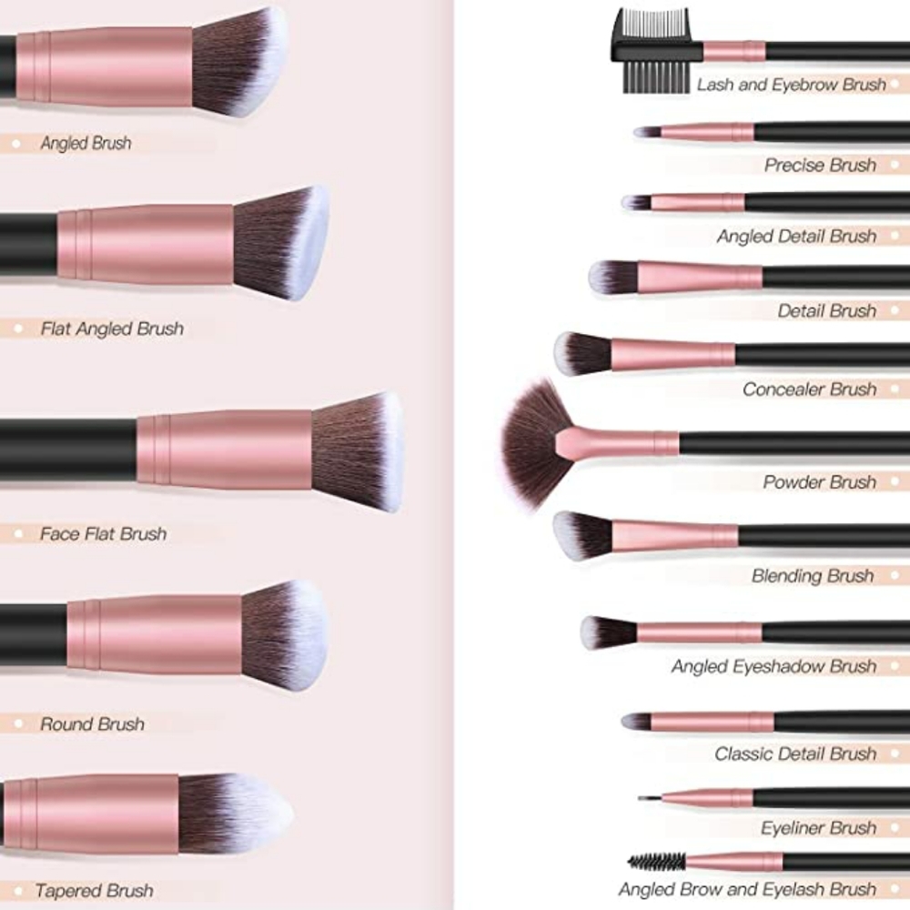 16 PCs Makeup Brush Set Premium Synthetic Found. - Picture 3 of 3